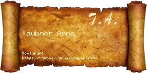 Taubner Anna névjegykártya